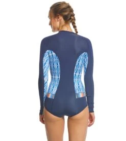 Rip Curl Women's G Bomb Long Sleeve Sublimated Bikini Cut Springsuit -Rip Curl 5667933913256 blue 3a