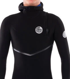 Rip Curl Men's 4/3mm E-Bomb Long Sleeve Zip Free Hooded Fullsuit Wetsuit -Rip Curl 7510130491560 black 5a
