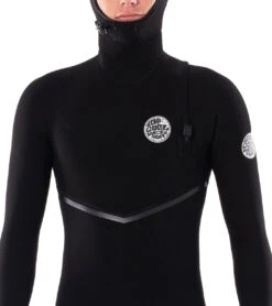 Rip Curl Men's 4/3mm E-Bomb Long Sleeve Zip Free Hooded Fullsuit Wetsuit -Rip Curl 7510130491560 black 6a