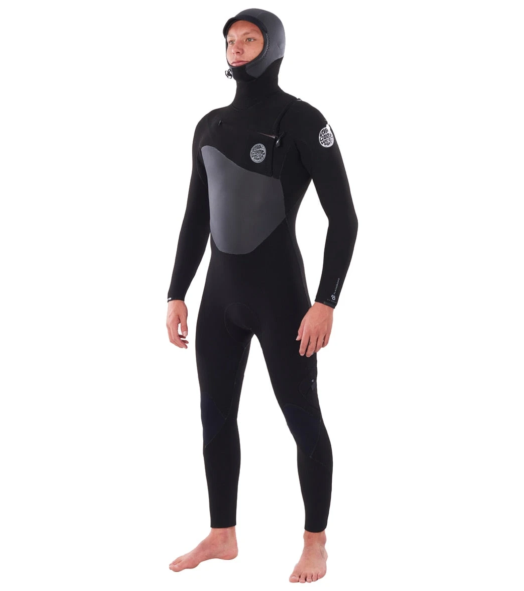 Rip Curl Men's 5/4mm Flasbomb Long Sleeve Hooded Chest Zip Fullsuit Wetsuit 4 Rip Curl Men's 5/4mm Flasbomb Long Sleeve Hooded Chest Zip Fullsuit Wetsuit - Image 2